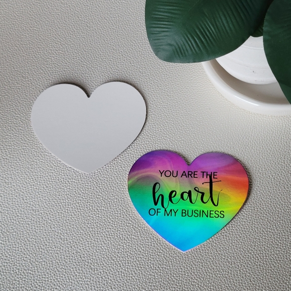 Holographic heart-shaped NEW 3" BUSINESS CARDS 20 pack thank yous - Picture 9 of 14